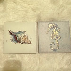 Seahorse & Seashell Hone Canvas